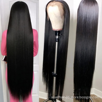 Hd Lace Wig Vendor Virgin Human Hair Wig,36 inch 40inch Transparent Hd Lace Frontal Wig,Brazilian Lace Front Wig For Black Women